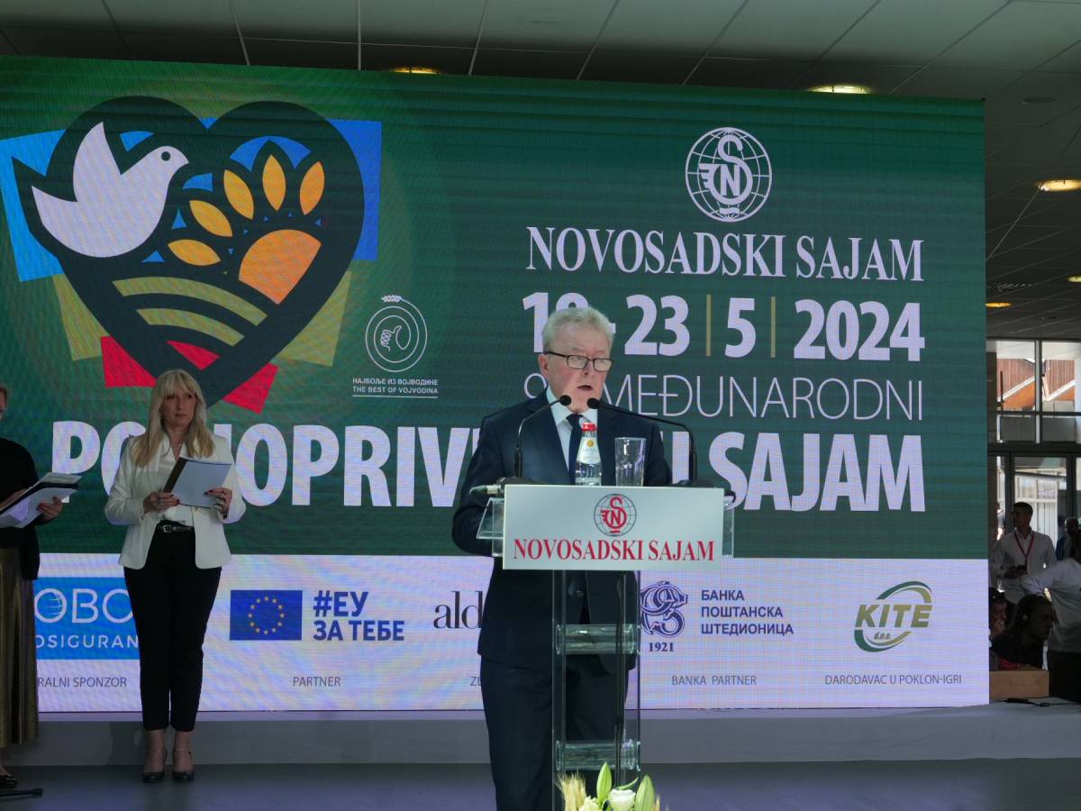 Evropski komesar za poljoprivredu Januš Vojčehovski na otvaranju Sajma poljoprivrede u Novom Sadu