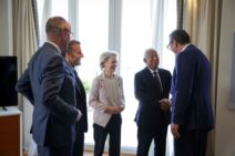 Emanuel Makron, Ursula fon der Lajen, Antonio Košta, Aleksandar Vučić, Fridrih Merc