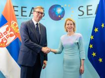 Aleksandar Vučić i Kaja Kalas