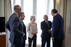 Emanuel Makron, Ursula fon der Lajen, Antonio Košta, Aleksandar Vučić, Fridrih Merc