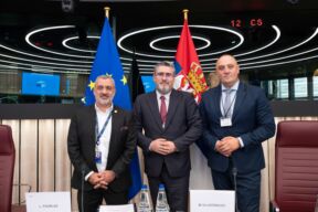Lukas Furlas, Nemanja Starović i Milimir Vujadinović na 18. Parlamentarnom odboru za stabilizaciju i pridruživanje EU–Srbija