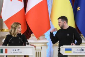 Đorđa Meloni i Vladimir Zelenski