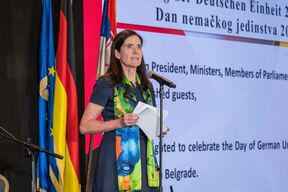 Obraćanje ambasadorke Nemačke u Srbiji Anke Holštajn na prijemu povodom Dana nemačkog jedinstva