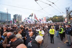 protesti na Slaviji uoči parlamentarnih izbora 2026