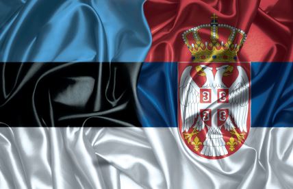 Zastave Estonije i Srbije