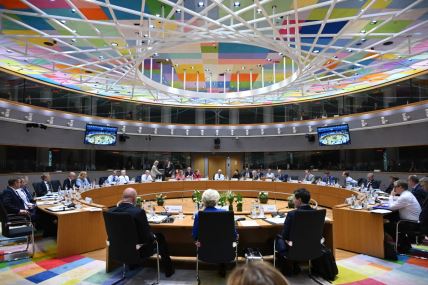 Okrugli sto u Evropskom savetu sa ukrajinskim predsednikom Vladimirom Zelenskim