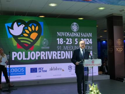 Miloš Vučević na otvaranju sajma poljoprivrede u novom sadu 2024.