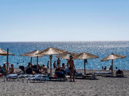Turisti na plaži na Kritu