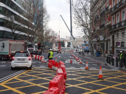 Radovi na putu u Madridu