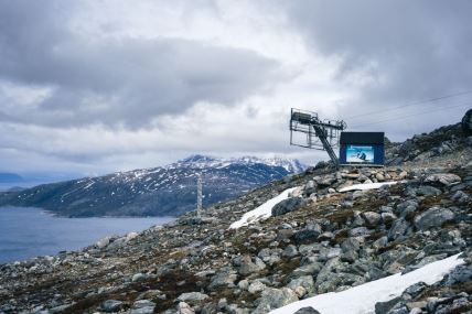 ski lift na Grenlandu