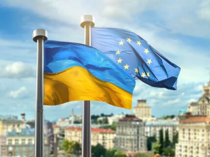 Zastave EU i Ukrajine u Kijevu
