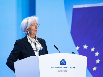 Kristin Lagard za govornicom Evropske centralne banke