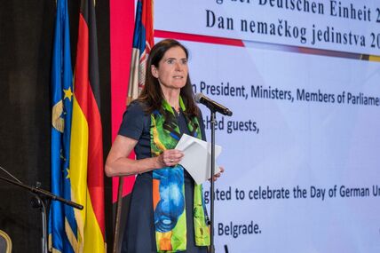 Obraćanje ambasadorke Nemačke u Srbiji Anke Holštajn na prijemu povodom Dana nemačkog jedinstva