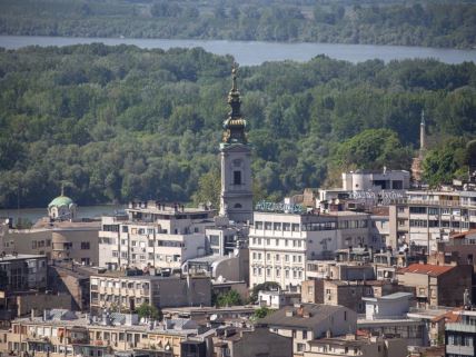 Pogled na Sabornu crkvu u Beogradu
