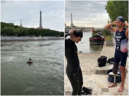 Francuska ministarka sporta Ameli Udea-Kastera plivala je u pariskoj Seni kako bi pokazala da je reka dovoljno čista