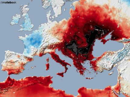 mapa toplotnog talasa koji je zahvatio Evropu