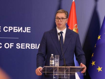 Obraćanje predsednika Srbije Aleksandra Vučića u Palati Srbije