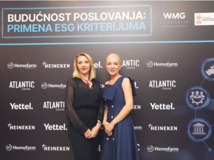 Državna sekretarka Sandra Dokić i Irena Petrović, direktorka WMG Fondacije, na konferenciji o ESG standardima