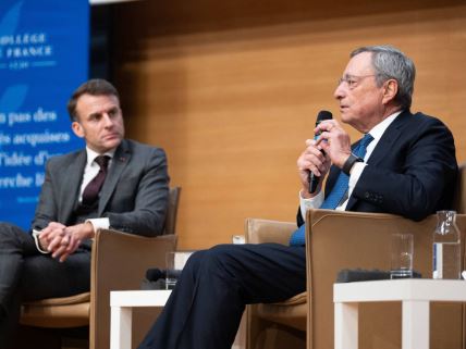 Emanuel Makron i Mario Dragi na panelu u Parizu govore o evropskoj kompetitivnosti