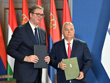 Srpski predsednik Aleksandar Vučić i mađarski premijer Viktor Orban