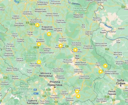 Mapa srpskih manastira koji imaju solarne elektrane