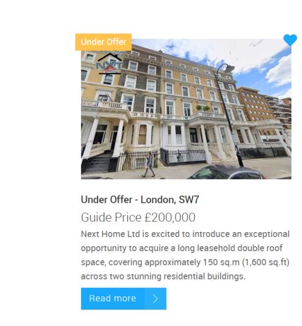 Krov jedne londonske zgrade je stavljen na prodaju za 200.000 funti