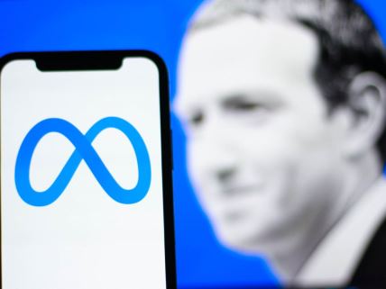 Mark Zakerberg i logo Mete