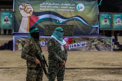 Pripadnici brigade Al Kasam, militantnog krila palestinskog Hamasa