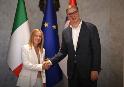 Đorđa Meloni i Aleksandar Vučić