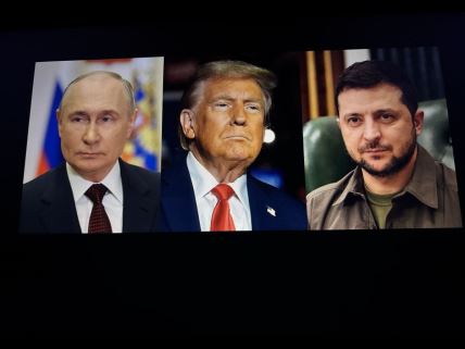 Vladimir Putin, Donald Tramp, Vladimir Zelenski