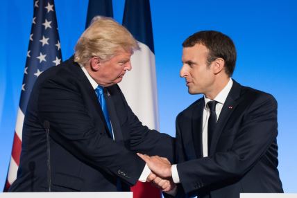 Američki predsednik Donald Tramp i francusku lider Emanuel Makron