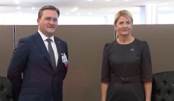 Nikola Selaković sa nekadašnjom ministarkom spoljnih poslova Estonije Evom Marijom Liimec