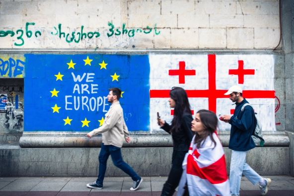 Gruzija, demonstranti