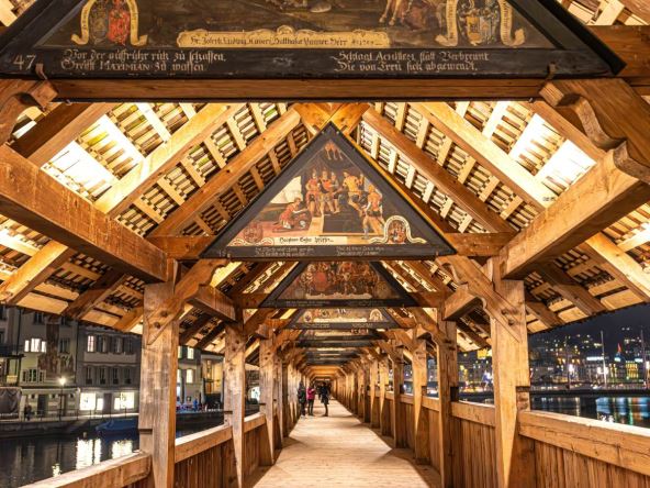 Umetnost na mostu Kapelbruken