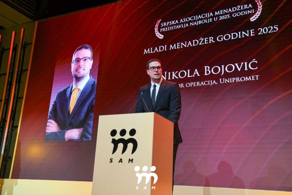 Mladi menadžer godine“ nagrađen je Nikola Bojović, direktor operacija u kompaniji Uniprome