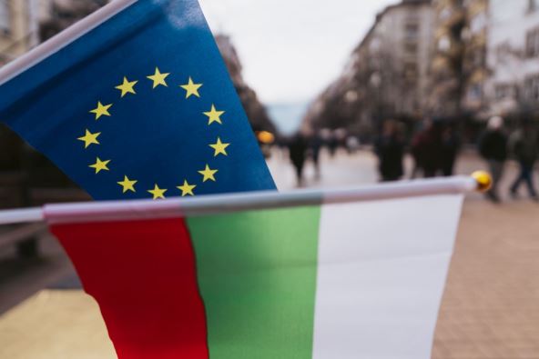 zastave bugarske i evropske unije