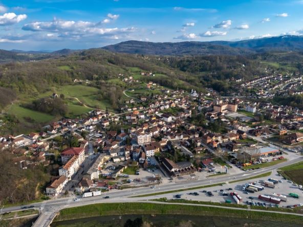 Pogled na Ljig iz vazduha