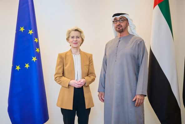 Muhamed bin Zajed el Nahjana i Ursula fon der Lajen