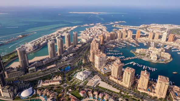 Pogled iz vazduha na Dohu