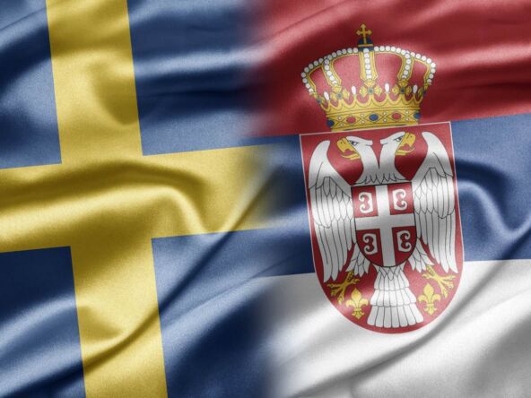 Švedska i srpska zastava
