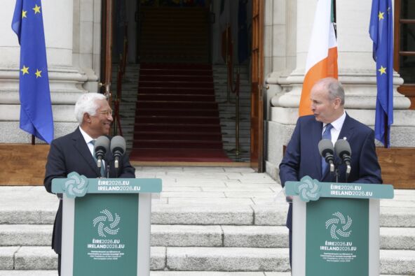 Antonio Košta, predsednik Saveta Evropske unije i Mihael Martin, premijer Irske na zvaničnom otvaranju irskog predsedavanja EU