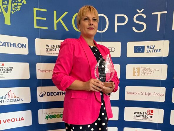 Ivana Knežević na dodeli nagrade Ekoopština