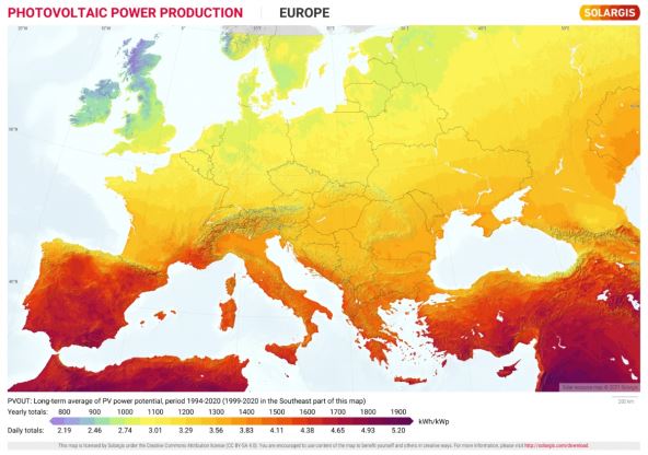 Solarni potencijali Evrope