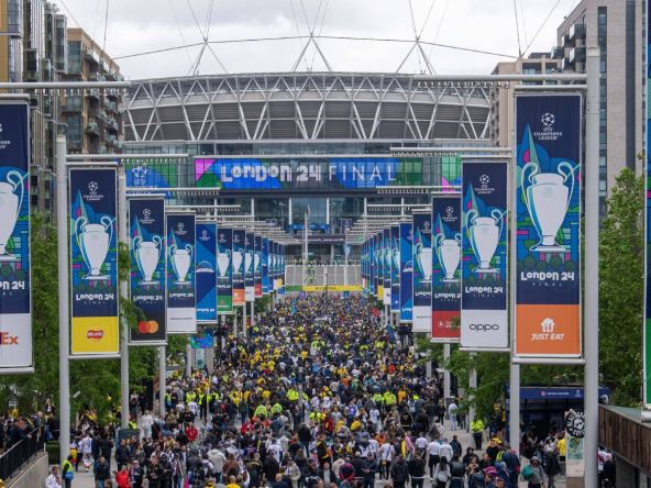 Vembli stadion u Londonu pred meč finala Lige Šampiona Borusija Dortmund - Real Madrid