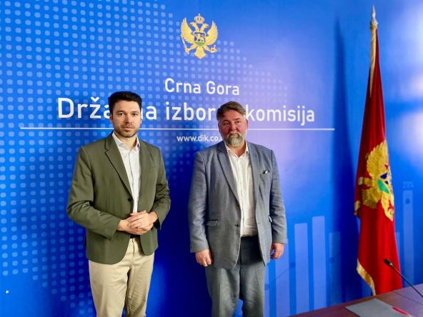 Predsednik Državne izborne komisije Nikola Mugoša, šef Misije OEBS u Crnoj Gori Jan Haukas